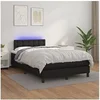 Image de Boxspring met matras en LED kunstleer zwart 120x200 cm3134213