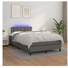 Image de Boxspring met matras en LED kunstleer grijs 120x200 cm3134217