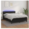 Image de Boxspring met matras en LED kunstleer zwart 140x190 cm3134219