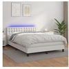 Image de Boxspring met matras en LED kunstleer zwart 140x190 cm3134220