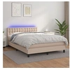 Image de Boxspring met matras en LED kunstleer cappuccinokleur 140x200cm3134230