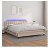 Image de Boxspring met matras en LED kunstleer cappuccinokleur 160x200cm3134236