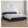 Image de Boxspring met matras en LED kunstleer zwart 200x200 cm3134243