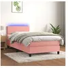 Image de Boxspring met matras en LED fluweel roze 80x200 cm3134254
