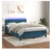 Image de Boxspring met matras en LED fluweel donkerblauw 140x190 cm3134283