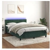 Image de Boxspring met matras en LED fluweel donkergroen 140x200 cm3134288