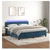 Image de Boxspring met matras en LED fluweel donkerblauw 160x200 cm3134295