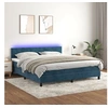Image de Boxspring met matras en LED fluweel donkerblauw 180x200 cm3134301