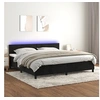 Image de Boxspring met matras en LED fluweel zwart 200x200 cm3134305