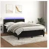 Image de Boxspring met matras en LED fluweel zwart 140x200 cm3134347