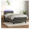 Image de Boxspring met matras en LED fluweel donkergrijs 80x200 cm3134370