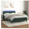 Image de Boxspring met matras en LED fluweel donkergroen 140x200 cm3134408