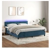 Image de Boxspring met matras en LED fluweel donkerblauw 160x200 cm3134415
