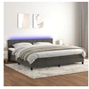 Image de Boxspring met matras en LED fluweel donkergrijs 200x200 cm3134424