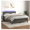 Image de Boxspring met matras en LED fluweel donkergrijs 140x200 cm3134466