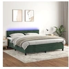 Image de Boxspring met matras en LED fluweel donkergroen 180x200 cm3134480