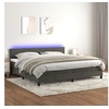 Image de Boxspring met matras en LED fluweel donkergrijs 200x200 cm3134484