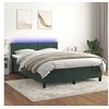Image de Boxspring met matras en LED fluweel donkergroen 140x200 cm3134528