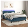 Image de Boxspring met matras en LED fluweel donkerblauw 140x200 cm3134529