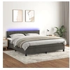 Image de Boxspring met matras en LED fluweel donkergrijs 160x200 cm3134532