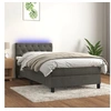 Image de Boxspring met matras en LED fluweel donkergrijs 80x200 cm3134550