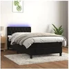 Image de Boxspring met matras en LED fluweel zwart 90x200 cm3134563