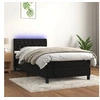 Image de Boxspring met matras en LED fluweel zwart 100x200 cm3134569