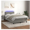 Image de Boxspring met matras en LED fluweel lichtgrijs 120x200 cm3134573