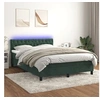 Image de Boxspring met matras en LED fluweel donkergroen 140x190 cm3134582
