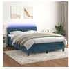 Image de Boxspring met matras en LED fluweel donkerblauw 140x190 cm3134583