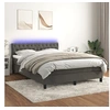 Image de Boxspring met matras en LED fluweel donkergrijs 140x200 cm3134586