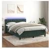 Image de Boxspring met matras en LED fluweel donkergroen 140x200 cm3134588