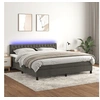 Image de Boxspring met matras en LED fluweel donkergrijs 160x200 cm3134592