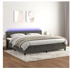 Image de Boxspring met matras en LED fluweel donkergrijs 200x200 cm3134604