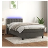 Image de Boxspring met matras en LED fluweel donkergrijs 80x200 cm3134610