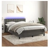 Image de Boxspring met matras en LED fluweel donkergrijs 140x190 cm3134640