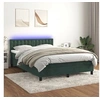 Image de Boxspring met matras en LED fluweel donkergroen 140x200 cm3134648