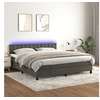 Image de Boxspring met matras en LED fluweel donkergrijs 160x200 cm3134652