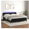 Image de Boxspring met matras en LED fluweel zwart 160x200 cm3134653