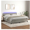 Image de Boxspring met matras en LED fluweel lichtgrijs 180x200 cm3134657