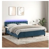 Image de Boxspring met matras en LED fluweel donkerblauw 180x200 cm3134661