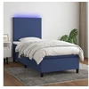 Image de Boxspring met matras en LED stof blauw 80x200 cm3134675