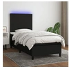 Image de Boxspring met matras en LED stof zwart 90x190 cm3134679