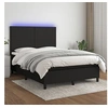Image de Boxspring met matras en LED stof zwart 140x190 cm3134711