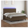 Image de Boxspring met matras en LED stof donkerbruin 160x200 cm3134728