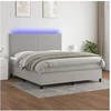 Image de Boxspring met matras en LED stof lichtgrijs 180x200 cm3134733