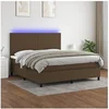 Image de Boxspring met matras en LED stof donkerbruin 180x200 cm3134736