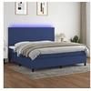 Image de Boxspring met matras en LED stof blauw 200x200 cm3134747