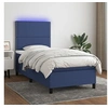 Image de Boxspring met matras en LED stof blauw 90x190 cm3134763