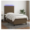Image de Boxspring met matras en LED stof donkerbruin 80x200 cm3134768